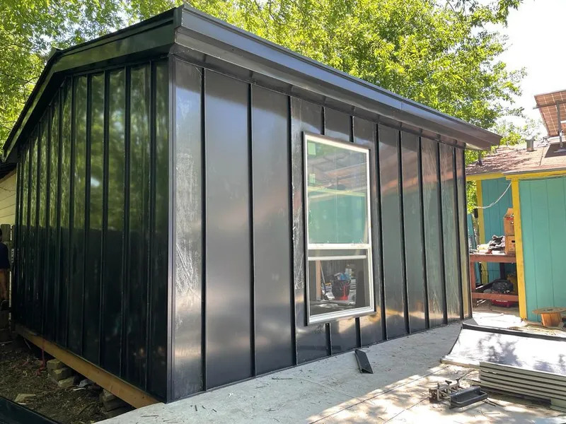 Black standing seam metal wall panels for Metal Roof Installation in Norridge